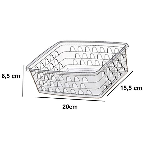 Imagem de Kit 10 Caixas Cesto Organizador Decorativo Multiuso Transp 1118 Uninjet