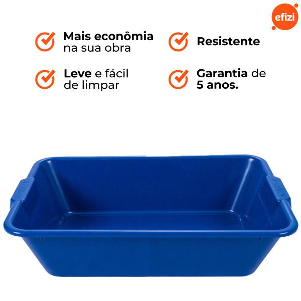 Imagem de Kit 10 Caixas de Massa 40 litros Azul Afort