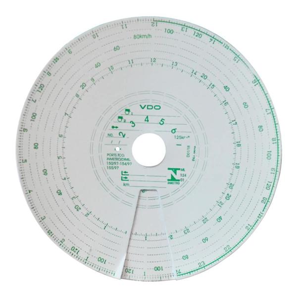 Imagem de Kit 10 Caixas Disco Diagrama Tacógrafo Semanal 125Km 7D Vdo