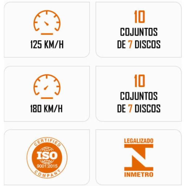 Imagem de Kit 10 Caixas Disco TJR Diagrama para Tacógrafo 7 dias 125km/h