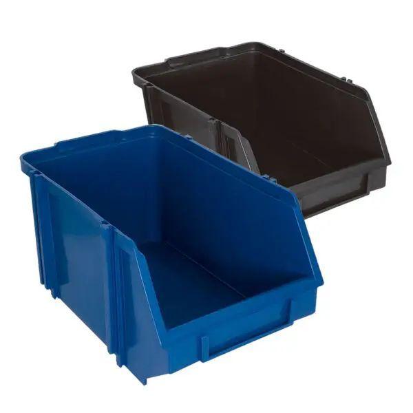 Imagem de Kit 10 Caixas Organizadoras Bin Nº 07  17,5x22x34 Azul