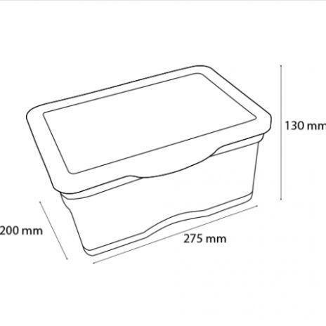 Imagem de Kit 10 Caixas Organizadoras Multiuso C/ Tampa  Preta 5 L 25468PM Arqplast