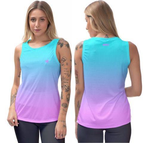 Imagem de Kit 10 Camisetas Regatas Feminina Academia Fitness Treino Uv