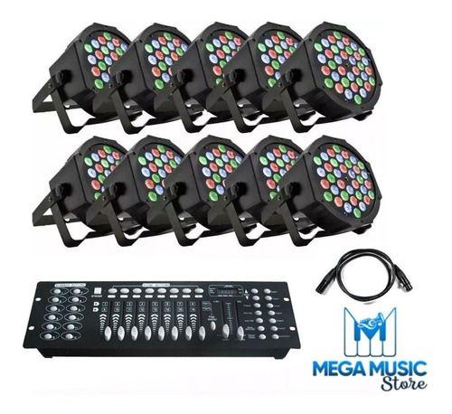 Imagem de Kit 10 Canhao Parled 36 Led + Bag Estofada Personalizada