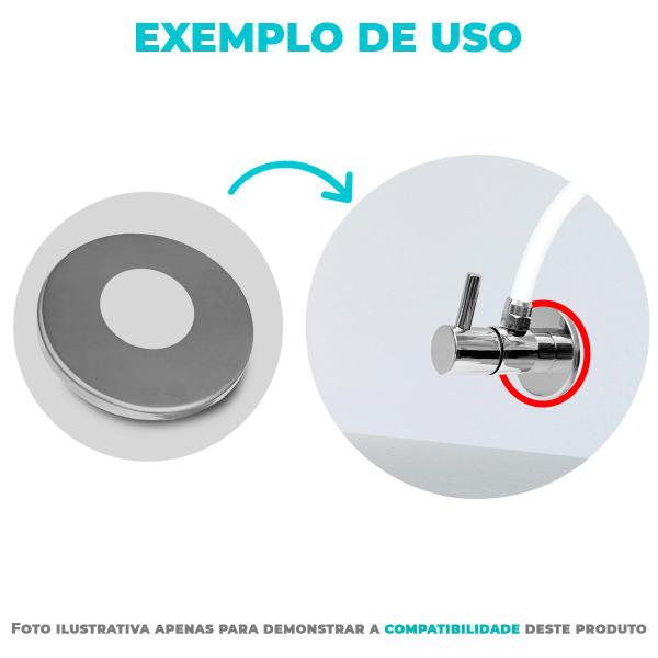 Imagem de Kit 10 Canoplas Para Torneiras ou Adaptadores Rosca 1/2 Inox