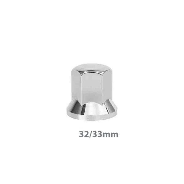 Kit 10 Capa Porca Cromada Caminhão - 32mm e 33mm - TWT Imagem de Kit 10 Capa Porca Cromada Caminhão - 32mm e 33mm