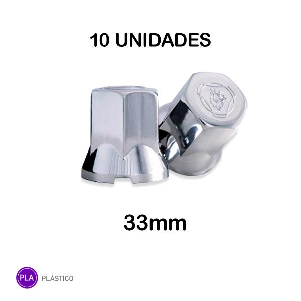 Kit 10 Capa Porca Cromada Com Logo SC - 33mm - TWT Imagem de Kit 10 Capa Porca Cromada Com Logo SC - 33mm
