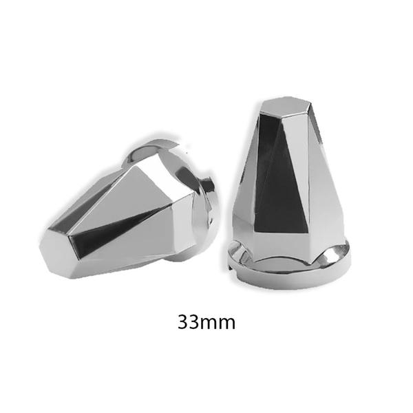 Kit 10 Capa Porca Cromada Diamante - 33mm - TWT Imagem de Kit 10 Capa Porca Cromada Diamante - 33mm