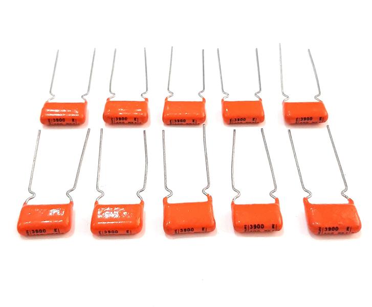 Kit 10 Capacitor Poliester 3,9nf 3900uf 400v - Philips Imagem de Kit 10 Capacitor Poliester 3,9nf 3900uf 400v - Philips