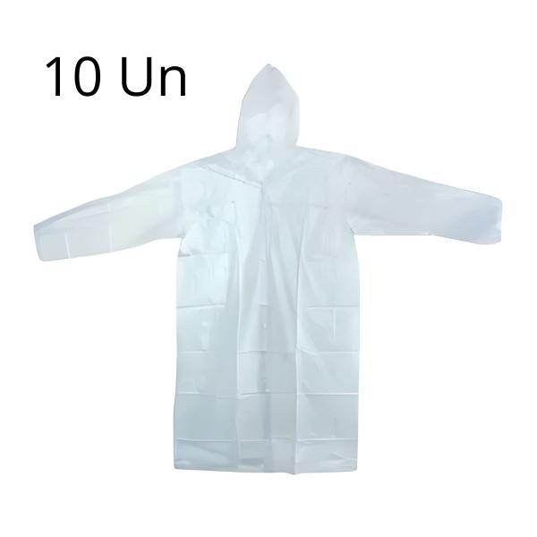 Imagem de KIT 10 Capas de Chuva Descartavel Transparente Unisex