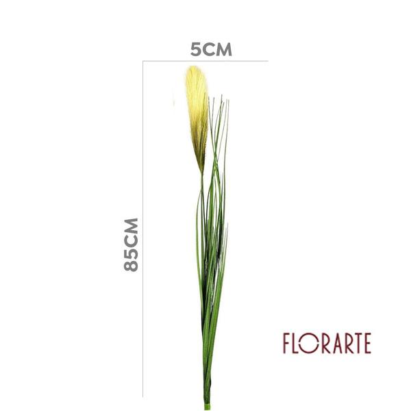 Kit 10 Capim com Pluma Verde Creme Planta Artificial Arranjo Florarte 85cm - Flor Arte Imagem de Kit 10 Capim com Pluma Verde Creme Planta Artificial Arranjo Florarte 85cm