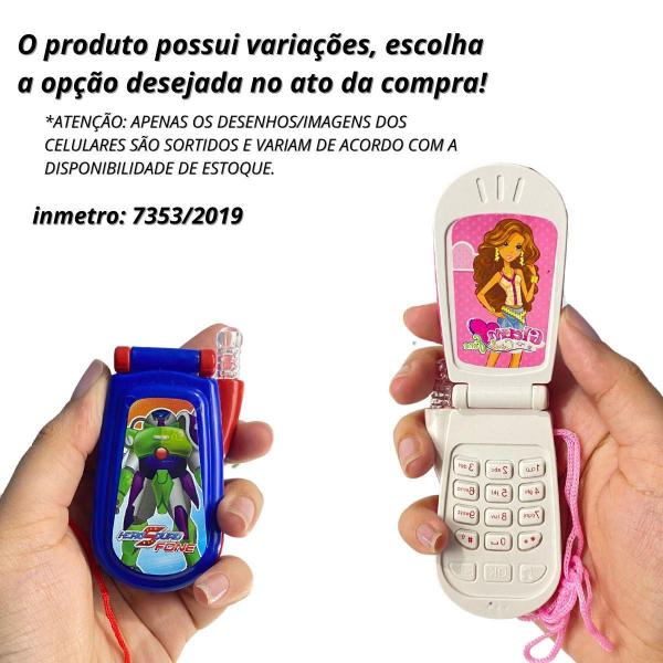 Imagem de Kit 10 Celular De Brinquedo Com Som E Luz Telefone Infantil