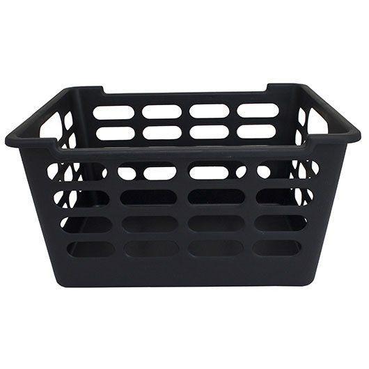 Kit 10 Cesto Multiuso Atenas Pequeno 25x15,5x29,5 Preto - Arqplast Imagem de Kit 10 Cesto Multiuso Atenas Pequeno 25x15,5x29,5 Preto