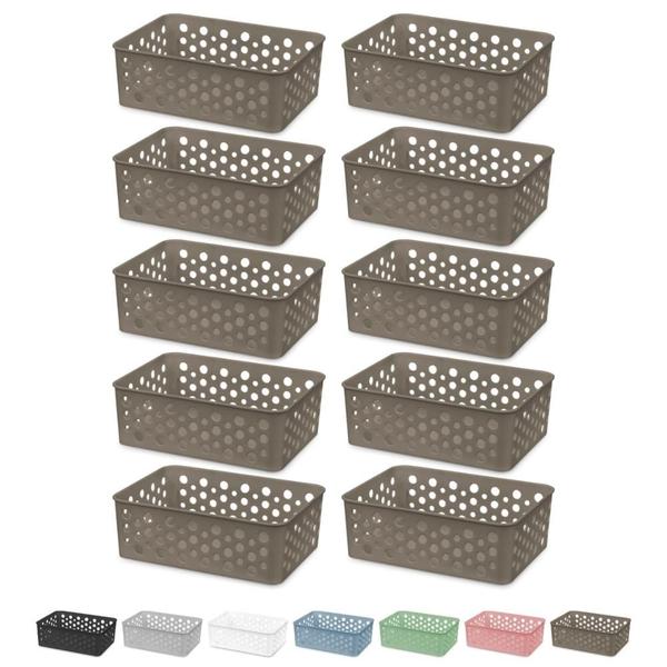 Kit 10 Cesto Organizador Rattan Armário Gaveta Lavanderia P - Usual Utilidades Imagem de Kit 10 Cesto Organizador Rattan Armário Gaveta Lavanderia P