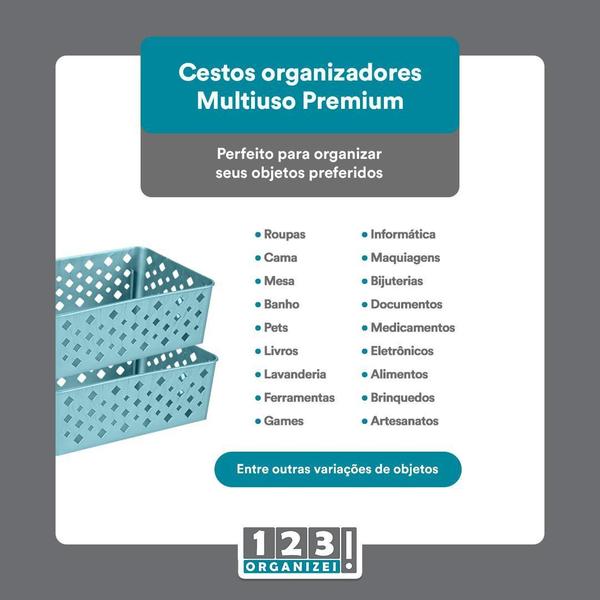 Imagem de Kit 10 Cestos Multiuso Organizador Decorativo Premium ul