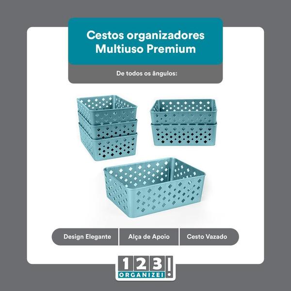 Imagem de Kit 10 Cestos Multiuso Organizador Decorativo Premium ul