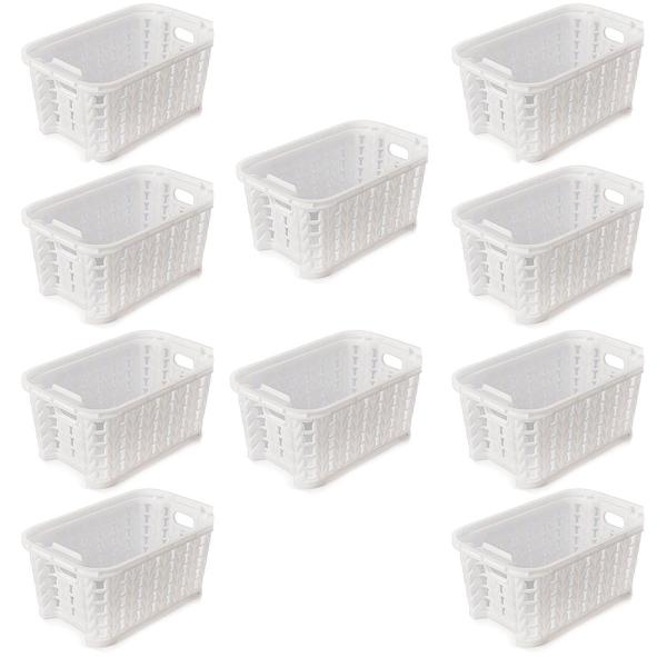 Imagem de Kit 10 Cestos Organizadores Decorativo Trama 13x8CM 460ML