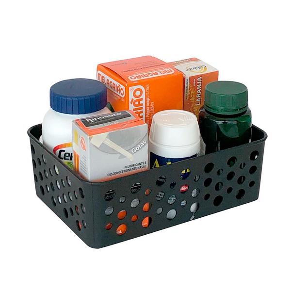 Imagem de Kit 10 cestos organizadores para quarto gaveta infantil closet guarda roupa armário banheiro cozinha