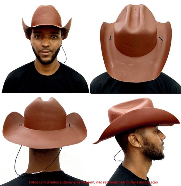 Imagem de Kit 10 Chapéus Marrom Vaqueiro Cowboy Atacado Revenda Festa