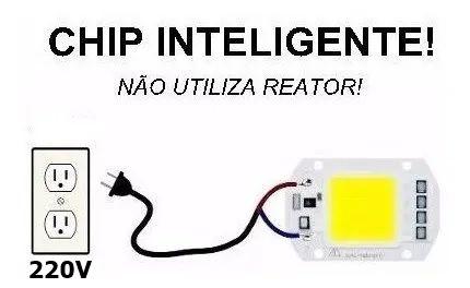 Imagem de Kit 10 Chip Led 50w 6000k Inteligente Funciona Sem Reator 220v