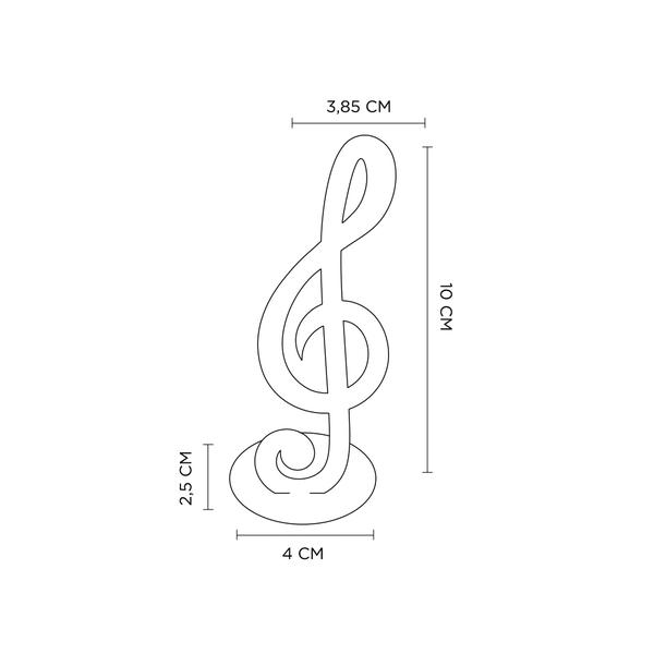 Imagem de Kit 10 Clave de Sol MDF Decoração Lembrancinha Nota Musical 