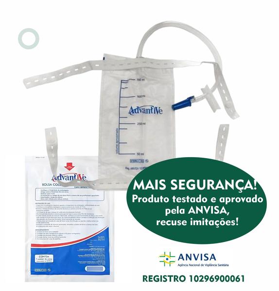 Imagem de kit 10 Coletor de Urina de Perna 750ml Advantive