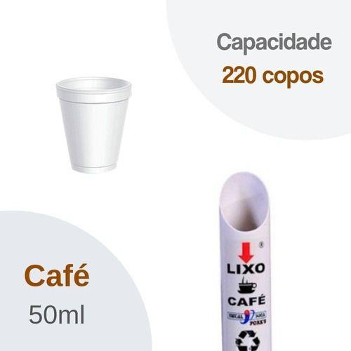 Imagem de Kit 10 Coletor Lixeira Para Copo Descartavel Café 50ml Tubo