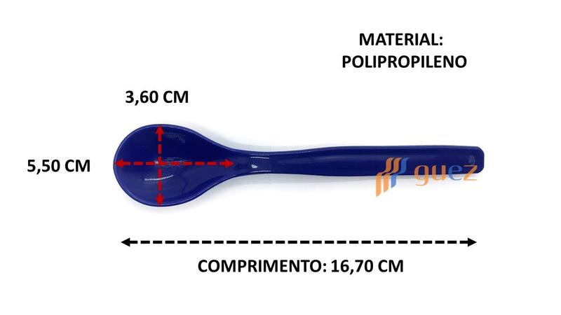 Imagem de Kit 10 colher escolar azul bic 7ml em polipropileno merenda lanches