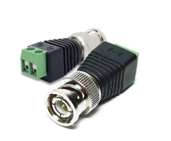 Imagem de Kit 10 Conectores Bnc Macho Com Borne + 5 Plug P4 Macho