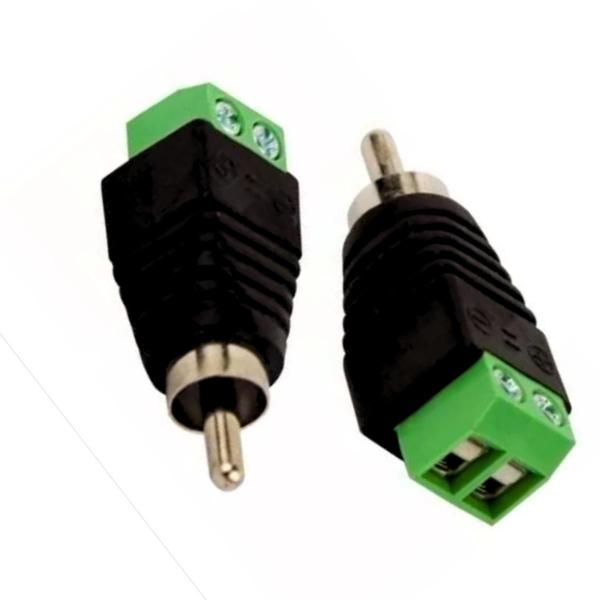 Kit 10 Conectores Plug Rca Macho Borne Cftv Áudio E Vídeo - Poli-Cftv Imagem de Kit 10 Conectores Plug Rca Macho Borne Cftv Áudio E Vídeo