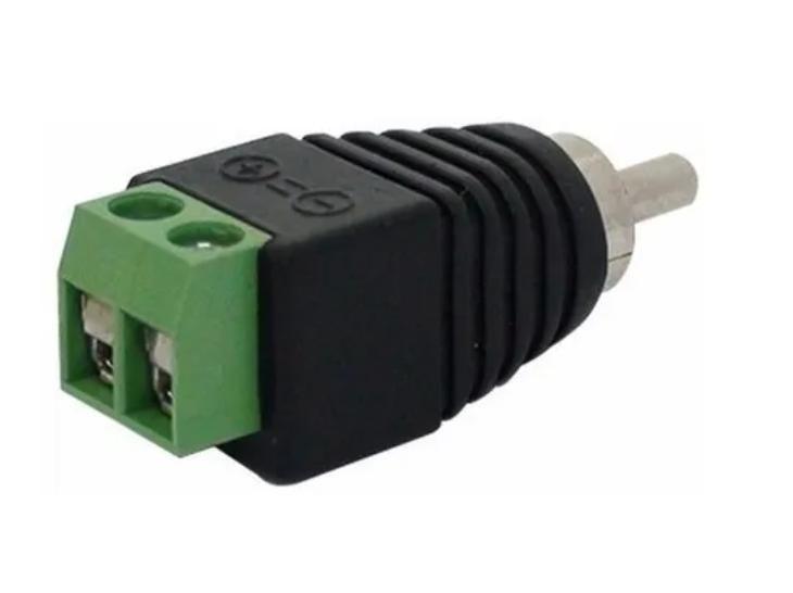Kit 10 Conectores Plug Rca Macho Borne Cftv Áudio E Vídeo - Poli-Cftv Imagem de Kit 10 Conectores Plug Rca Macho Borne Cftv Áudio E Vídeo