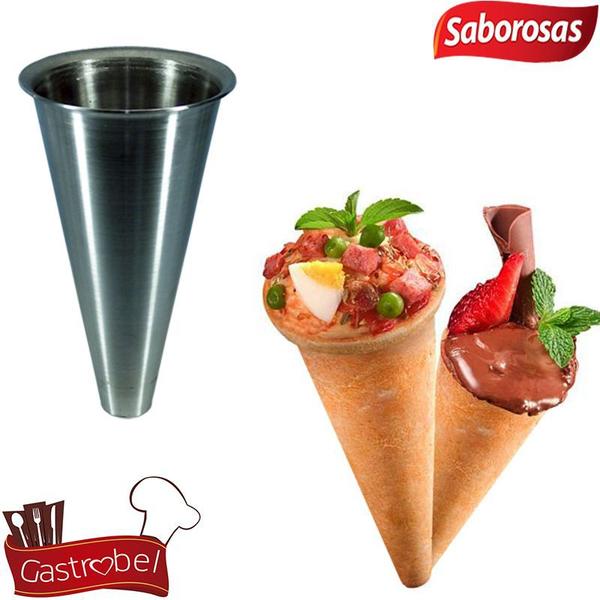 Imagem de Kit 10 Cones 14cm Para Produção De Pizza Cone Gastrobel