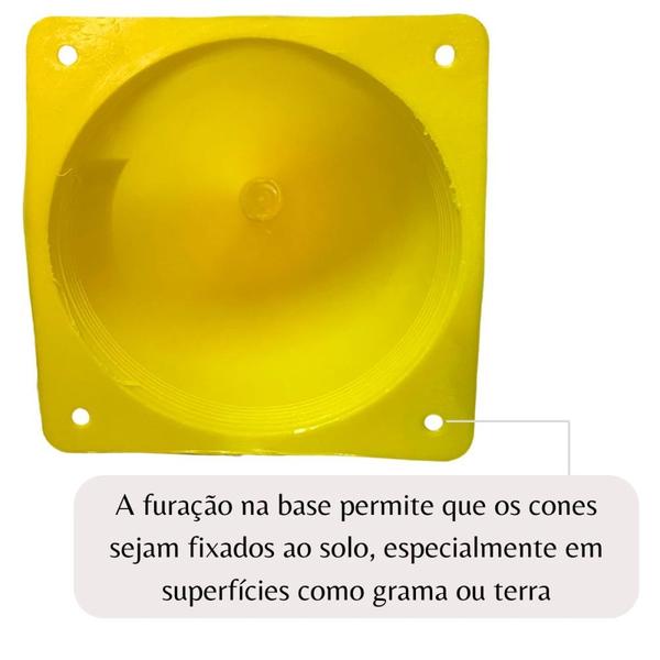 Imagem de Kit 10 Cones de Agilidade 18 Cm Amarelo + Escada de Agilidade Treino Funcional 8 M  Liveup Sports 