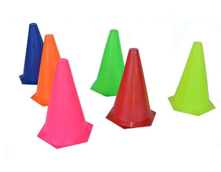 Imagem de Kit 10 Cones Lisos 23 Cm Para Treino Funcional De Agilidade