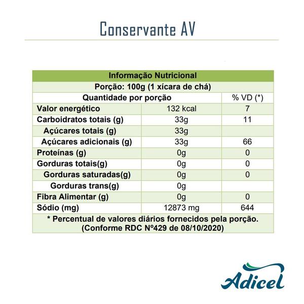 Imagem de Kit 10 Conservante Alimentício Conservante AV - 1kg Cada