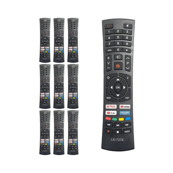 Imagem de Kit 10 Controle Compatível Multilaser Smart TV Tl026 Tl032