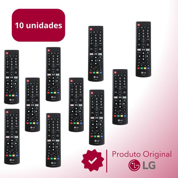 Imagem de Kit 10 Controles Remotos LG TV Smart AKB75095315