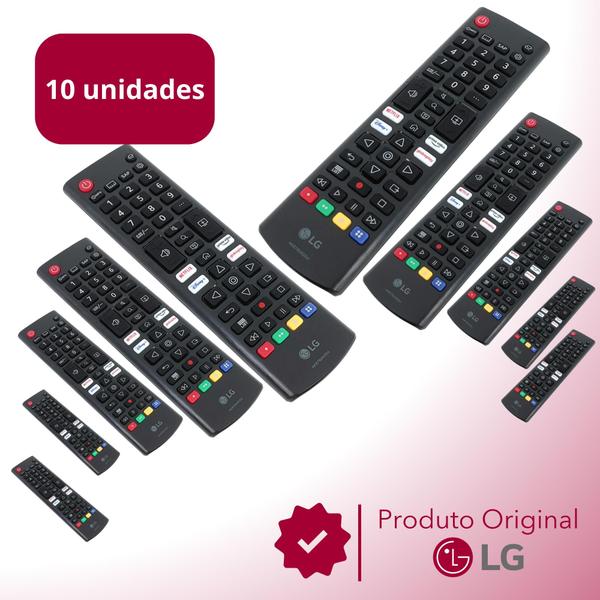 Imagem de Kit 10 Controles Remotos Smart TV LG AKB76040304