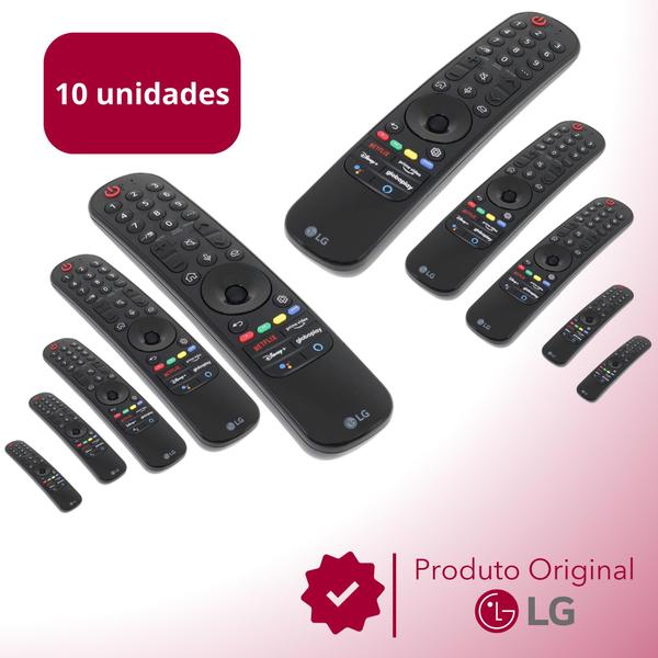 Imagem de Kit 10 Controles Smart Magic MR21GA TV LG AKB76039703