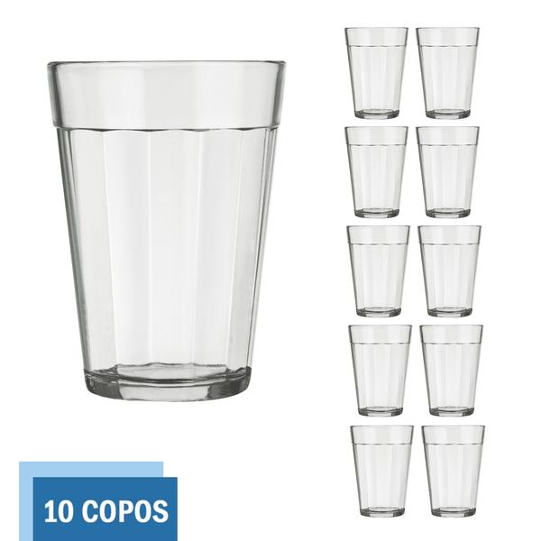 Imagem de Kit 10 Copo Americano Vidro Cerveja 300ml Transparente Nadir