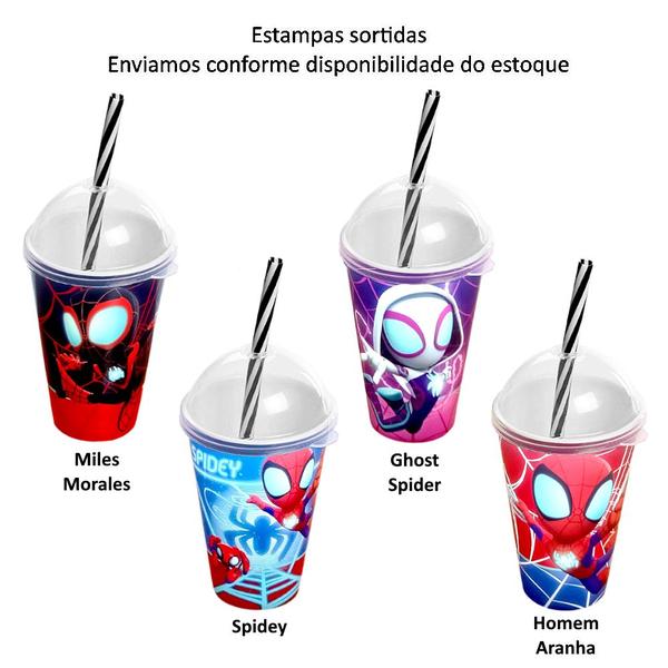 Imagem de Kit 10 Copos 280ml Homem Aranha Spidey Lembrança Aniversário