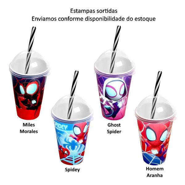 Imagem de Kit 10 Copos 280ml Homem Aranha Spidey Lembrança Aniversário