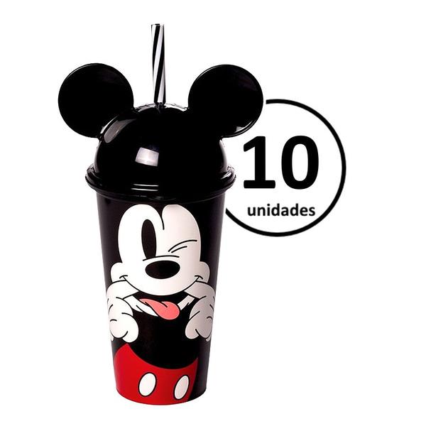 Imagem de Kit 10 Copos do Mickey com Orelhas p/ Festa Infantil Decoração Lembrancinha