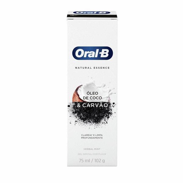 Imagem de Kit 10 Creme Dental Oral-b Natural Essence Óleo Coco E Carvão 102g