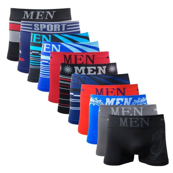 Kit 10 Cuecas Boxer Adulto Masculino Kit 10 Cuecas Boxer Adulto Masculino