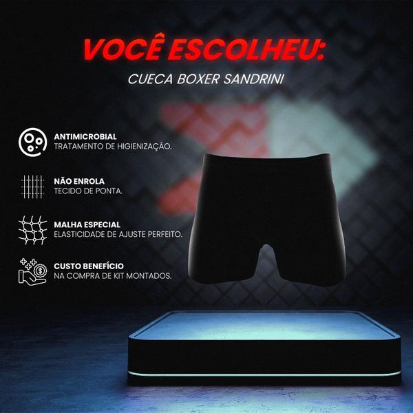 Imagem de Kit 10 Cuecas Boxer Sandrini Algodão Masculinas Adulto Original 