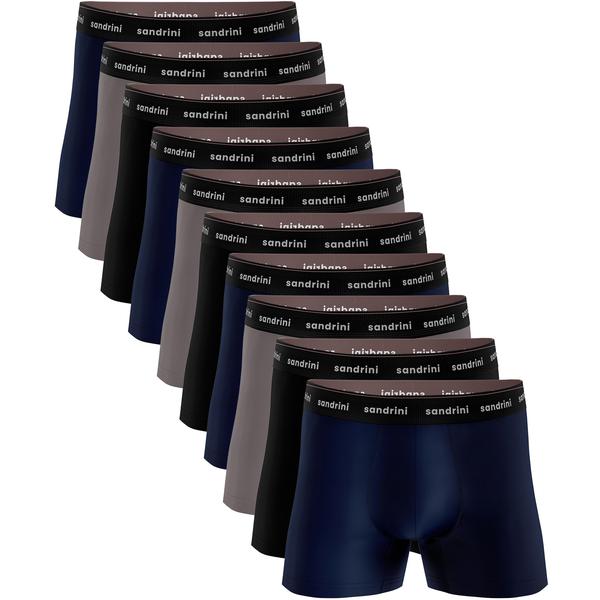 Imagem de Kit 10 Cuecas Boxer Sandrini Algodão Masculinas Adulto Original 