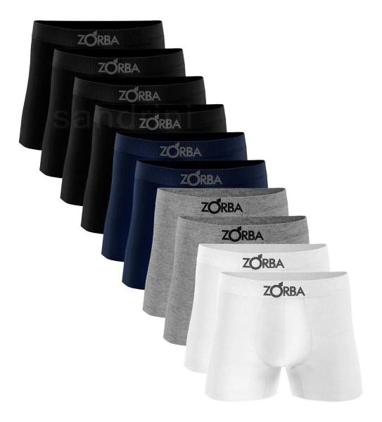 Kit 10 Cuecas Zorba Algodão Boxer sem costura Cotton Adulto Kit 10 Cuecas Zorba Algodão Boxer sem costura Cotton Adulto