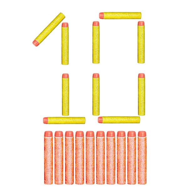 Kit 10 Dardos Espuma Ponta de Borracha para Lançadores Nerf - Pica Pau Imagem de Kit 10 Dardos Espuma Ponta de Borracha para Lançadores Nerf