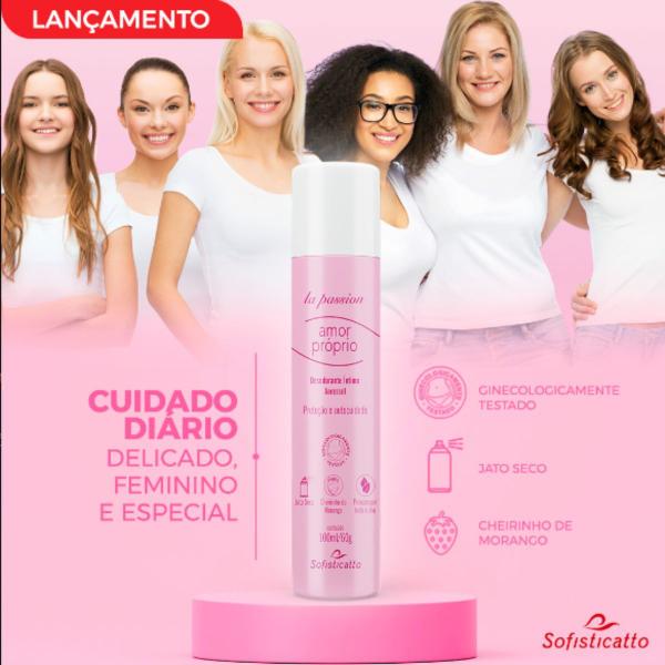 Imagem de Kit 10 Desodorante Intimo Feminino Morango Amor Proprio